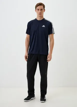 Мужская спортивная футболка adidas aeroready sereno 3-stripes7 фото