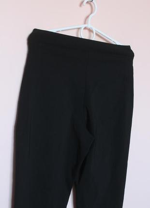 Чорні класичні бавовняні трикотажні тонкі брюки, брючки трикотаж, брюки-лосіни 46-48 р.4 фото