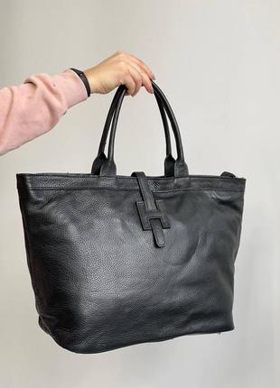 Велика жіноча сумка шопер з натуральної шкіри італія  borse in pelle.