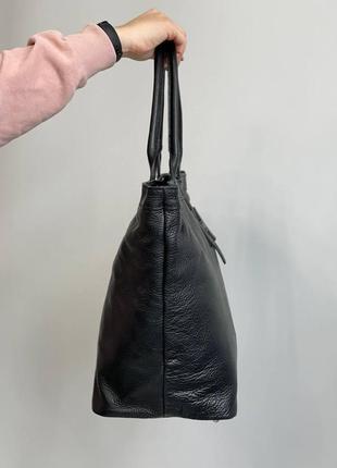 Велика жіноча сумка шопер з натуральної шкіри італія  borse in pelle.3 фото