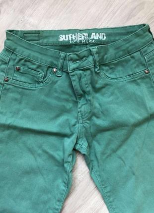 Джинсы женские штаны зеленые5 фото