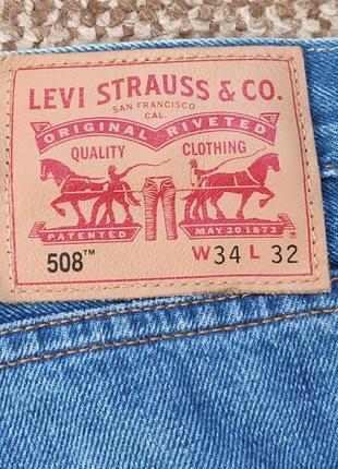 Levi's 508 regular taper fit джинсы оригинал (w34 l32)5 фото