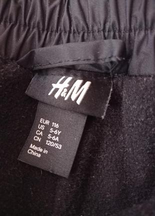 H&m. теплые штаны на флисе 5-6 лет.4 фото