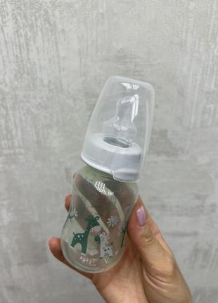 Пляшечка ортодонтична антиколькова nip (125 мл) зелений