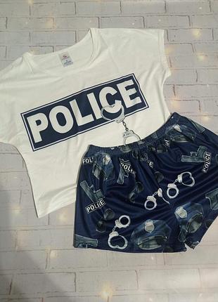 Молодежная пижама "police"