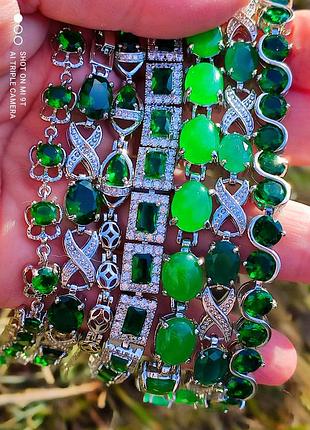 Изумрудно -зелений браслет9258 фото