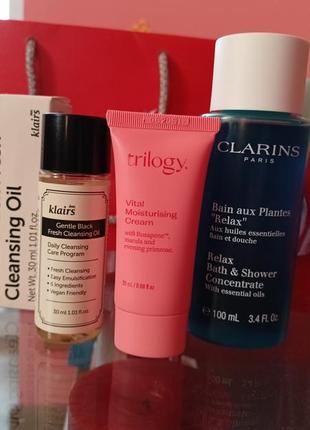 Trilogy/klairs/clarins сет набор миниатюр 💋💝