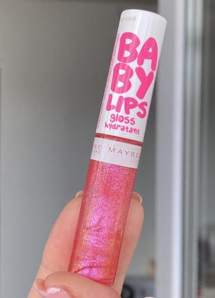 Блеск для губ maybelline new york baby lips moisturizing lip gloss 05 wink of pink, 5 мл