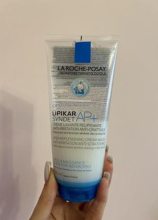 Очищуючий крем-гель для вмивання для сухої шкіри la roche-posay lipikar syndet ap+