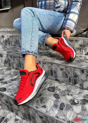 Легкі кроси sport червоні текстиль5 фото