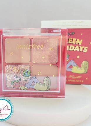 Innisfree airy twinkle eye shadow palette holiday edition 4g #2 sarry pink 4г