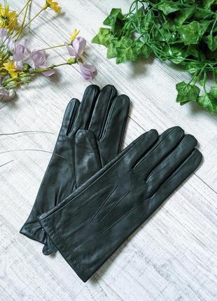 Шкіряні жіночі рукавичкі1 фото