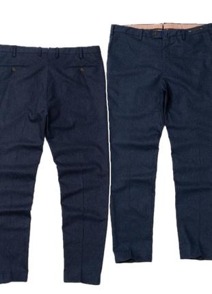 Pt01 dark blue slim fit pants чоловічі штани