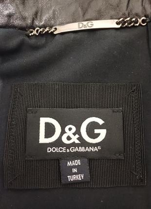 Шкіряна куртка косуха шкірянка бомпер dolce gabbana3 фото