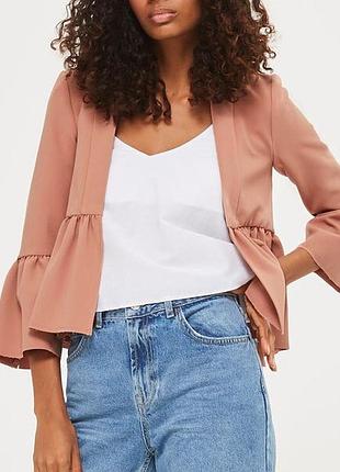 Очень стильный укороченный жакет накидка от topshop рр 8 наш 42
