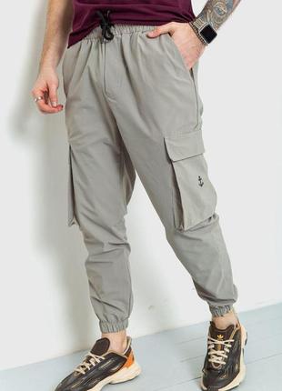 Спортивные брюки мужские тонкие стрейчевые, цвет оливковый, 157r102