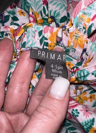 Неймовірний стильний легкий сарафан літня сукня з яскравим принтом для дівчинки 4/5р primark6 фото