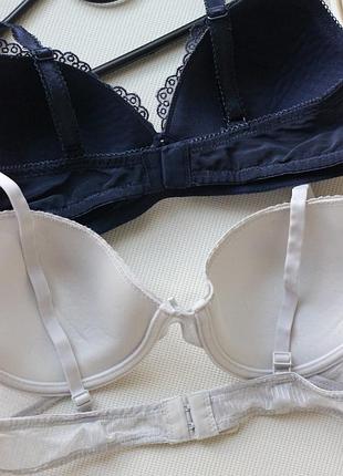Комплект primark 2шт набір бюстгальтери ліф нові гладкі 80в4 фото