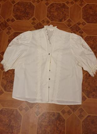 Вінтажна мереживна блуза9 фото