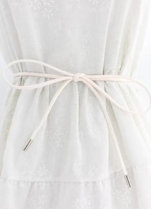 Пояс тонкий белый (150 см)