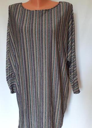 Итальянская удленненая блуза - туника с люрексовой разноцветной нитью (размер 38-40)3 фото