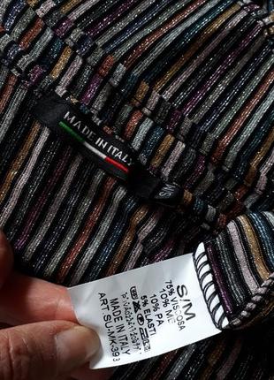 Итальянская удленненая блуза - туника с люрексовой разноцветной нитью (размер 38-40)5 фото