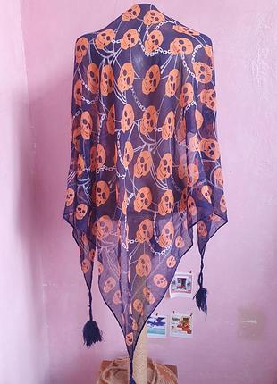 Платок шарф с черепами