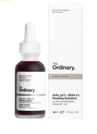 The ordinary - aha 30% + bha 2% peeling solution - кислотный пилинг для лица - 30ml1 фото