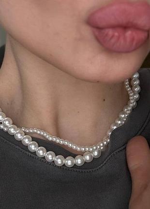 Буси жемчуг елегантна імітація перлового кольє з намистинки для жінок8 фото