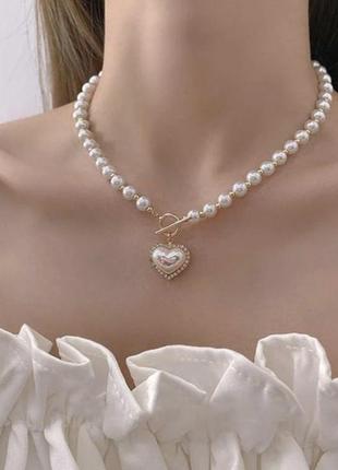 Э жемчуг буси колье елегантна імітація перлового кольє з намистинки для жінок2 фото
