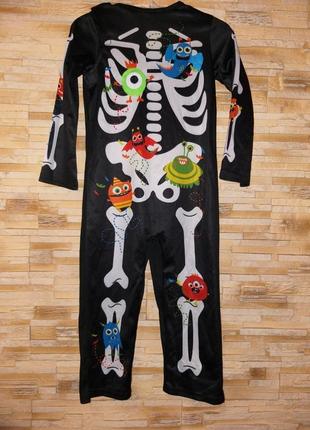Карнавальный костюм скелетик на хеллоуин р 2-3года