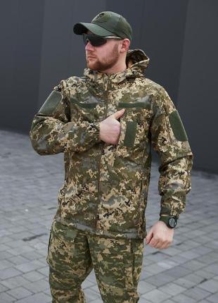 Куртка демісезонна soft shell піксель зсу ak military2 фото