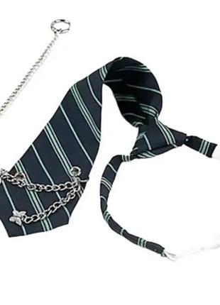 Краватка  унісекс з ланцюжком та метеликом в стилі готика y2k
