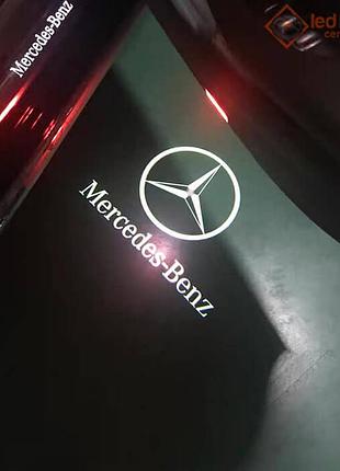 Проектор логотип подсветка двери мерседес lazer door logo mercedes benz