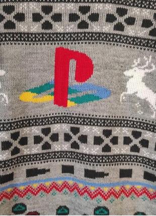 Свитер рождественский унисекс рождество плейстейшен playstation numskull christmas вязаный новогодний4 фото