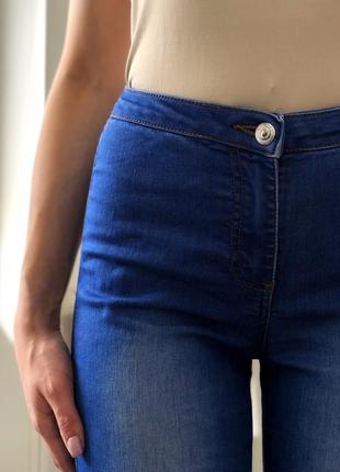 Ярко синие джинсы скини джегинсы3 фото