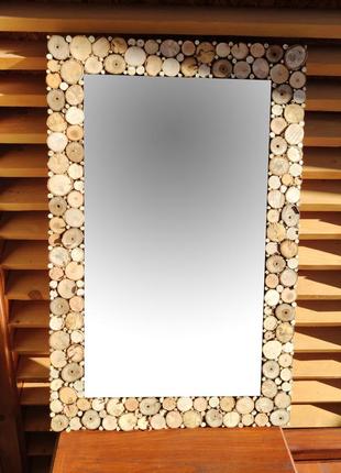 Дзеркало настінне велике дерев'яна яні 50*75см виготовляємо будь-які розміри під замовлення3 фото