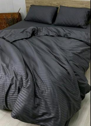 Постільна білизна страйп сатин, індивідуальне пошиття, 100% бавовна