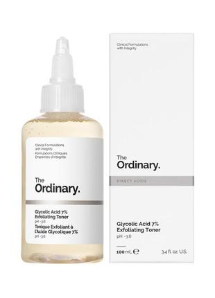 The ordinary - glycolic acid 7% exfoliating toner - отшелушивающий тоник с 7% гликолевой кислотой - 240ml