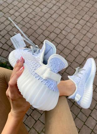 Adidas yeezy boost 350 v2 white full reflective  🆕 женские кроссовки адидас изи 🆕 серые4 фото