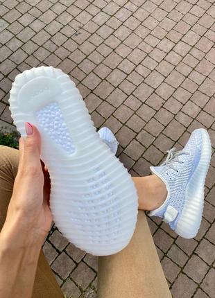 Adidas yeezy boost 350 v2 white full reflective  🆕 женские кроссовки адидас изи 🆕 серые7 фото