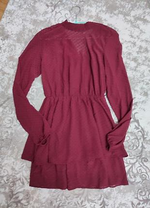 Красное платье мини