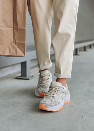 Nike m2k tekno 🆕 жіночі кросівки найк текно 🆕 білі/помаранчеві3 фото