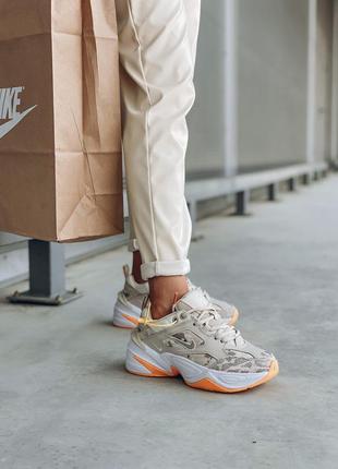 Nike m2k tekno 🆕 жіночі кросівки найк текно 🆕 білі/помаранчеві5 фото