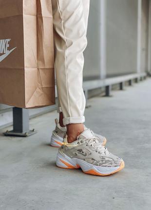 Nike m2k tekno 🆕 жіночі кросівки найк текно 🆕 білі/помаранчеві8 фото