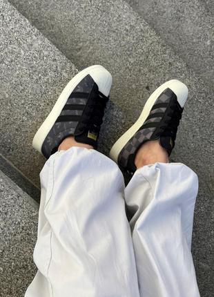 Кеди adidas superstar x atmos denim pack grey6 фото