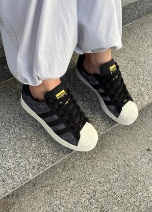 Кеди adidas superstar x atmos denim pack grey3 фото