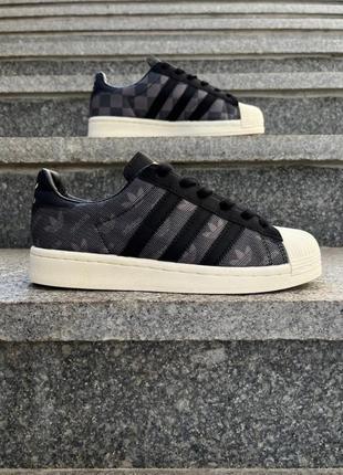 Кеди adidas superstar x atmos denim pack grey1 фото