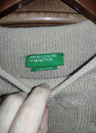 Вовняний светр united colours of benetton (вовна, віскоза, кашемір)7 фото