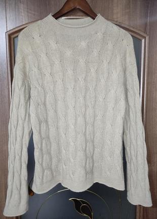 Вовняний светр united colours of benetton (вовна, віскоза, кашемір)9 фото